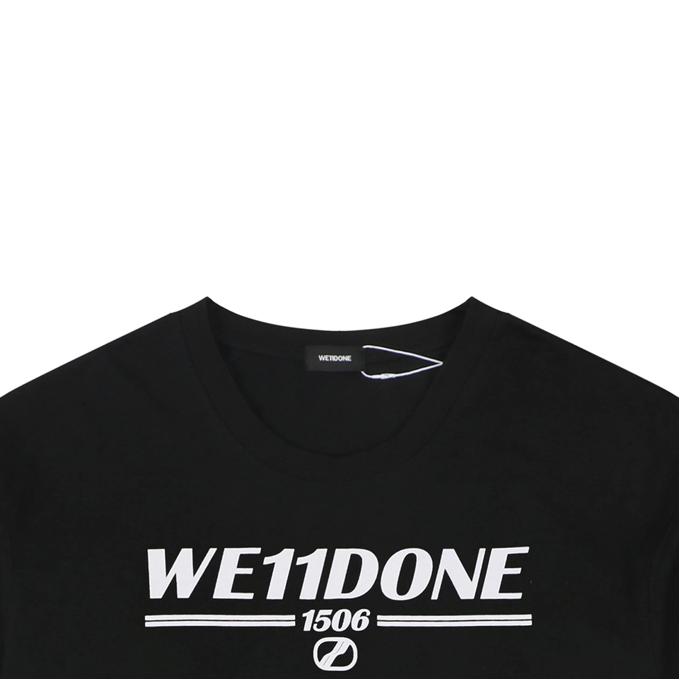 We11done 1506 Logo Print T-Shirt Black