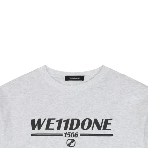 We11done 1506 Logo Print T-Shirt Grey