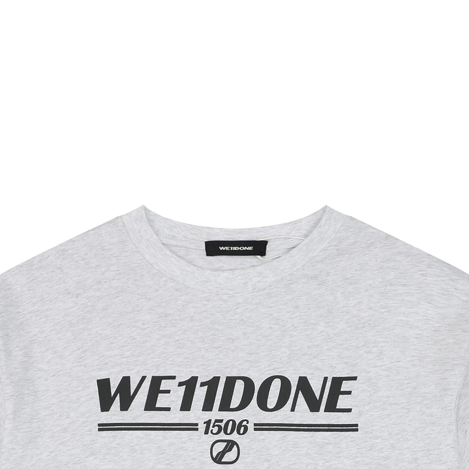 We11done 1506 Logo Print T-Shirt Grey