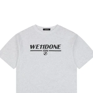 We11done 1506 Logo Print T-Shirt Grey