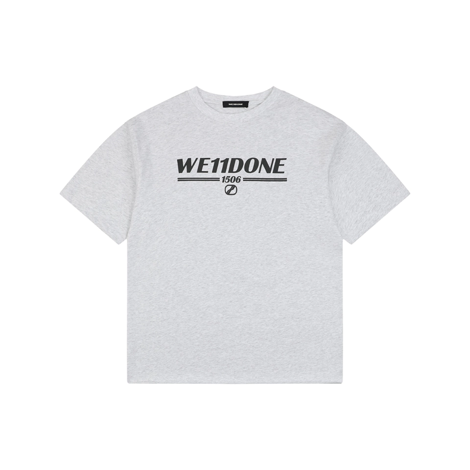 We11done 1506 Logo Print T-Shirt Grey