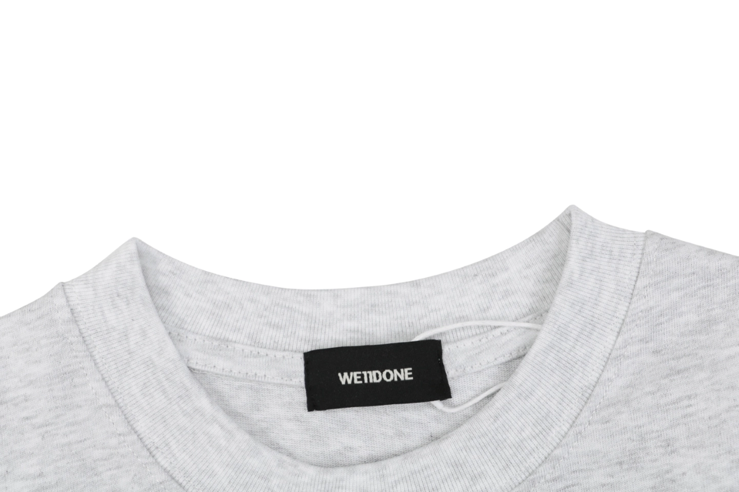 We11done 1506 Logo Print T-Shirt Grey Collar