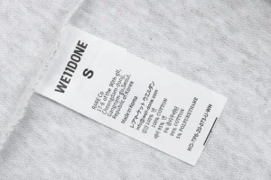 We11done 1506 Logo Print T-Shirt Grey Wash label