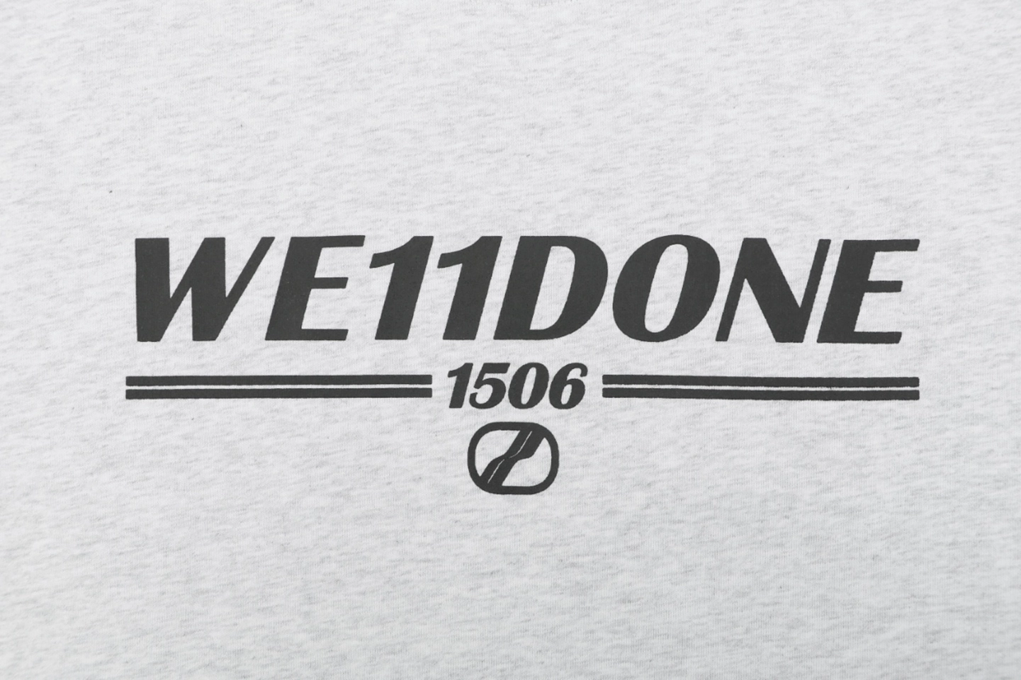We11done 1506 Logo Print T-Shirt Grey Front Print