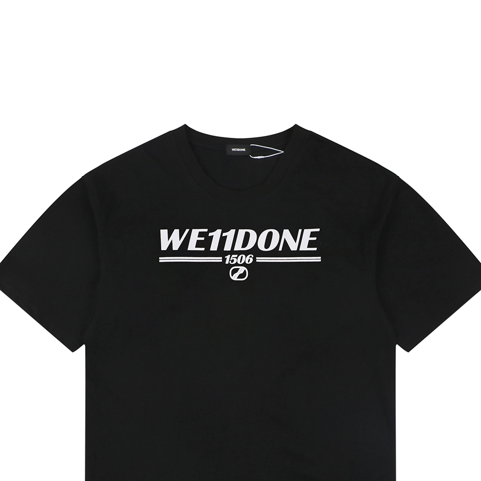 We11done 1506 Logo Print T-Shirt Black