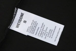 We11done 1506 Logo Print T-Shirt Black Wash label