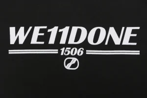 We11done 1506 Logo Print T-Shirt Black Front Print