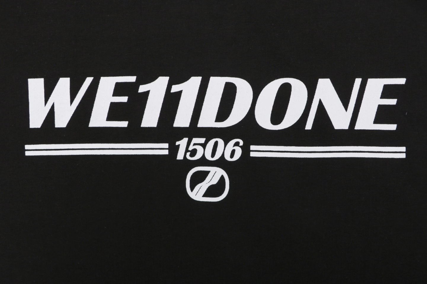 We11done 1506 Logo Print T-Shirt Black Front Print