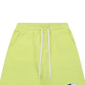 We11done Box Stripe Silicone Logo Sweat Shorts