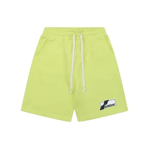 We11done Box Stripe Silicone Logo Sweat Shorts Front view