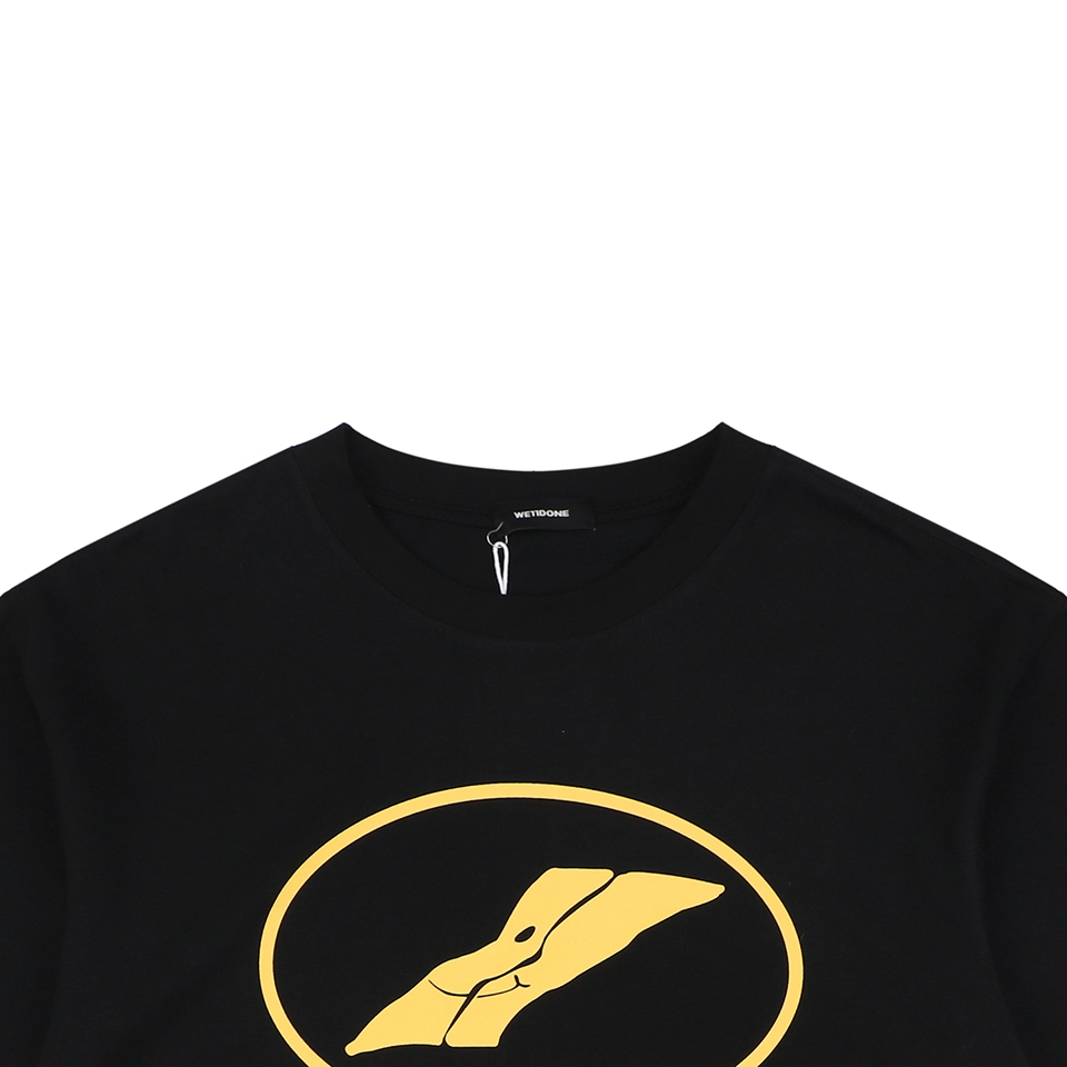 We11done Circle Logo Graphic T-Shirt Black