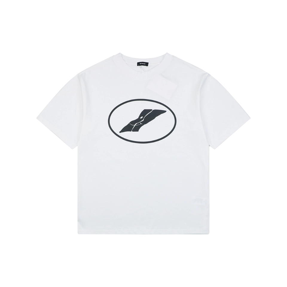We11done Circle Logo Graphic T-Shirt White Front view