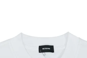 We11done Circle Logo Graphic T-Shirt White Collar