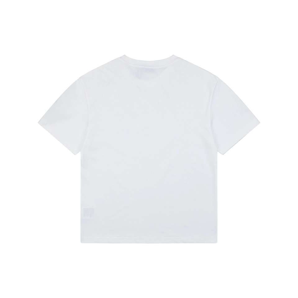 We11done Circle Logo Graphic T-Shirt White Back view
