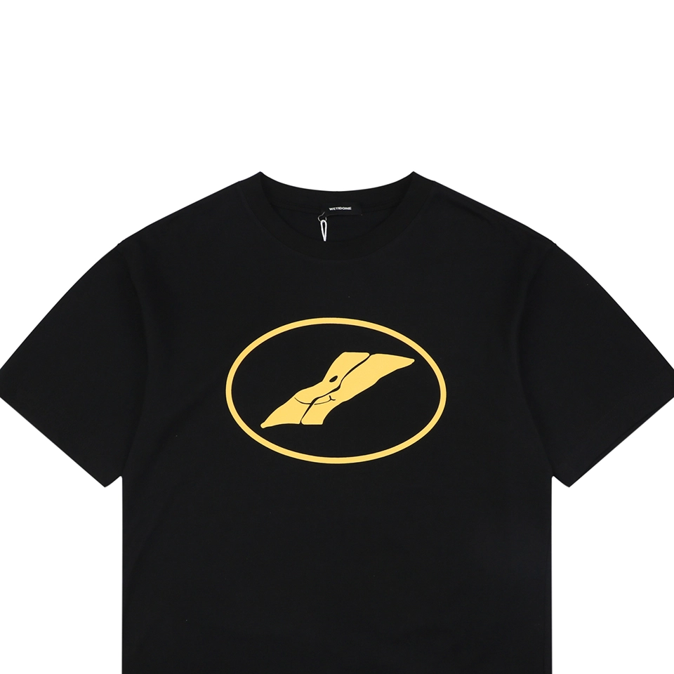 We11done Circle Logo Graphic T-Shirt Black