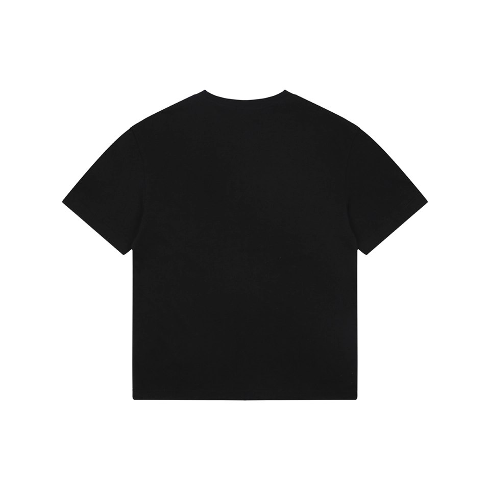We11done Circle Logo Graphic T-Shirt Black back view