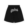 We11done Distressed Gothic Logo Shorts