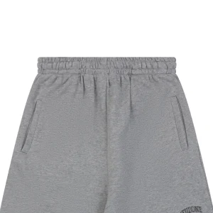 We11done Distressed W Logo Sweat Shorts Grey