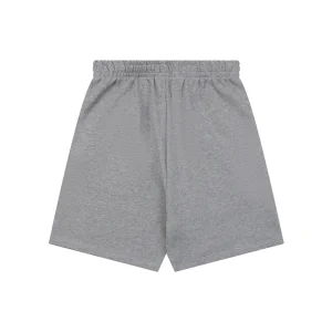 We11done Distressed W Logo Sweat Shorts Grey Back view