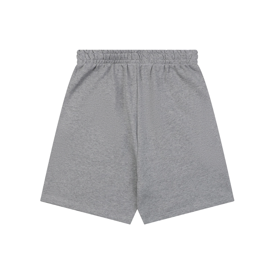 We11done Distressed W Logo Sweat Shorts Grey Back view