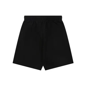 We11done Distressed W Logo Sweat Shorts Black Back view