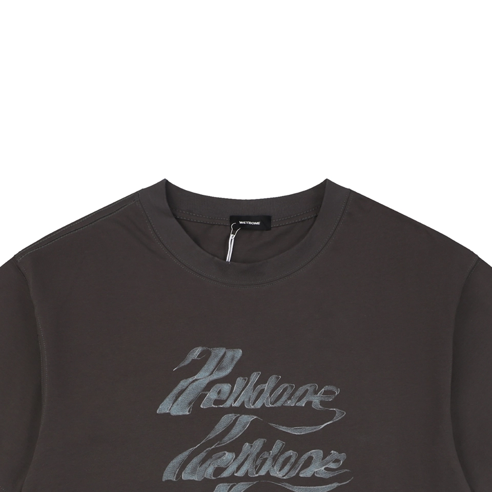 We11done Five-Line Script Logo T-Shirt Black
