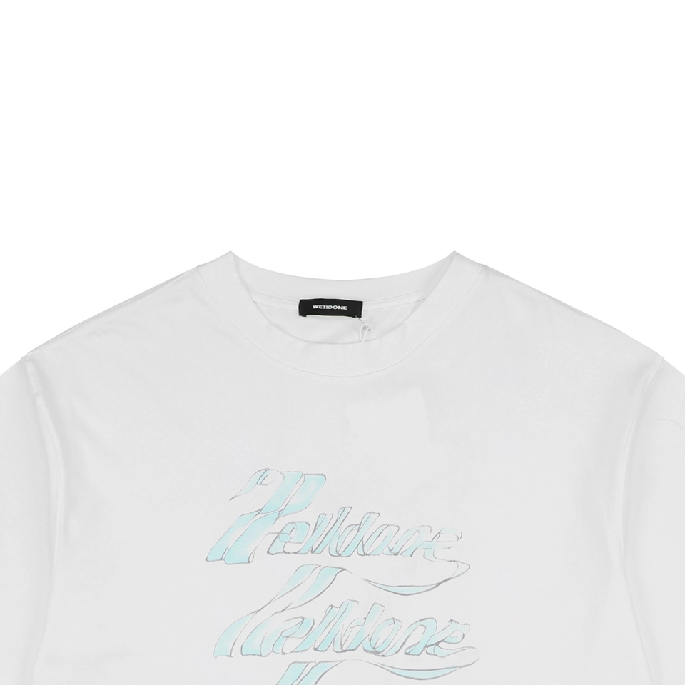 We11done Five-Line Script Logo T-Shirt White