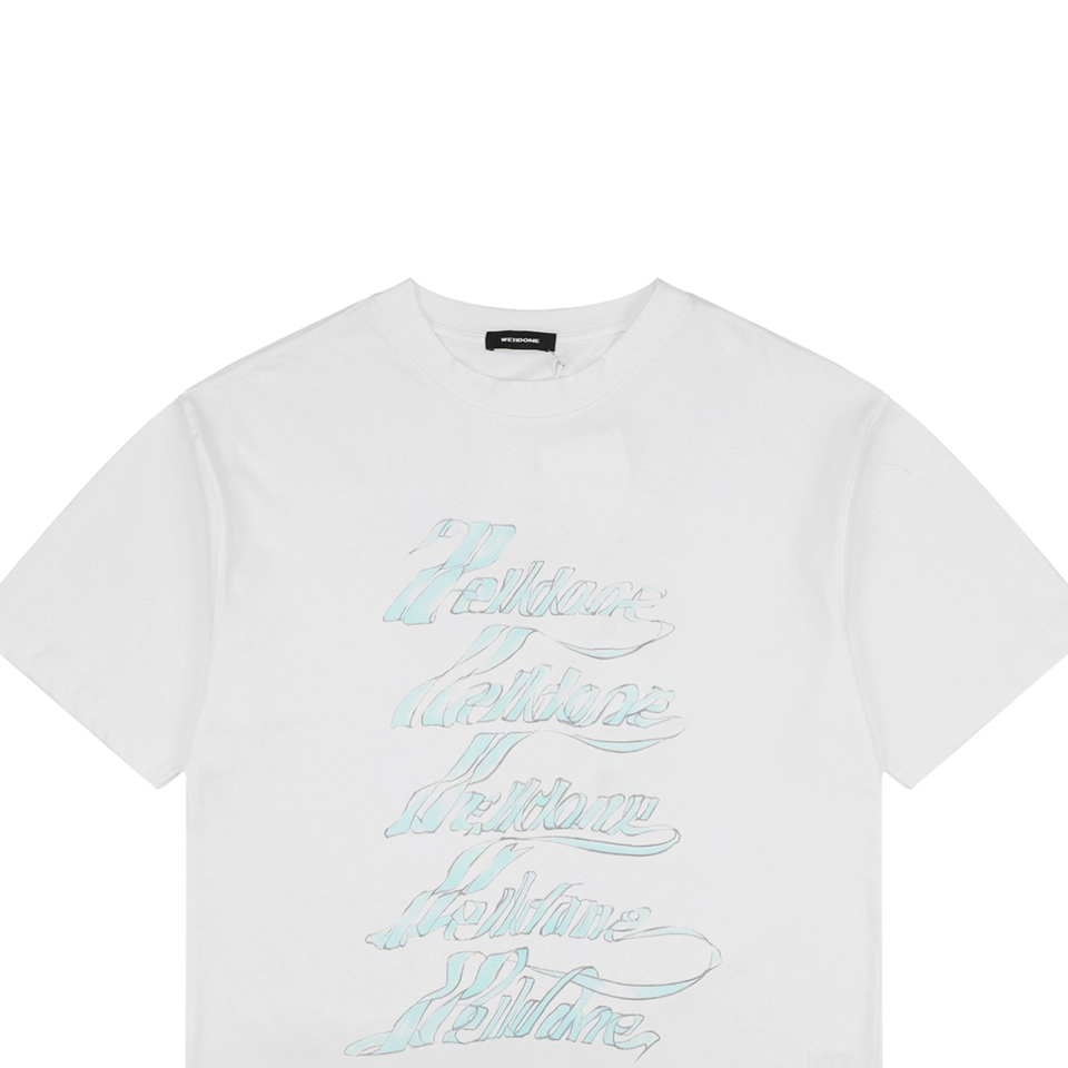 We11done Five-Line Script Logo T-Shirt White