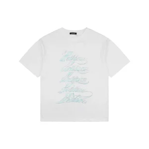 We11done Five-Line Script Logo T-Shirt White Front view
