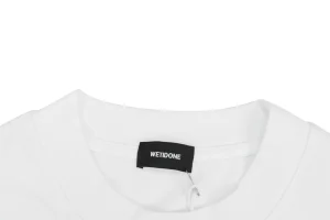 We11done Five-Line Script Logo T-Shirt White Collar