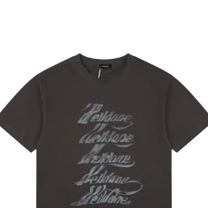 We11done Five-Line Script Logo T-Shirt Black