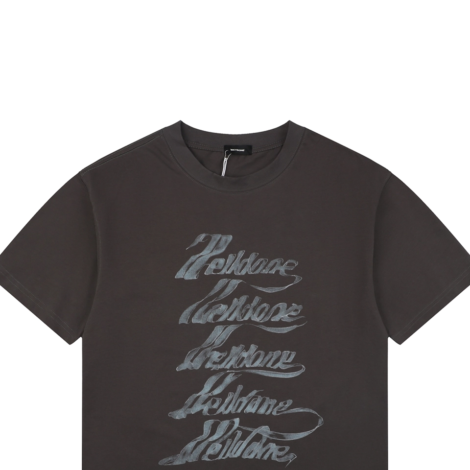 We11done Five-Line Script Logo T-Shirt Black