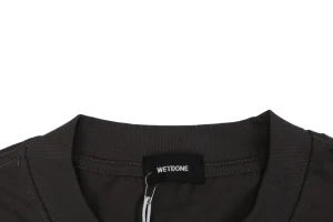 We11done Five-Line Script Logo T-Shirt Black Collar
