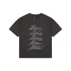 We11done Five-Line Script Logo T-Shirt (Black/White)