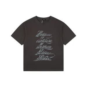 We11done Five-Line Script Logo T-Shirt Black Front view