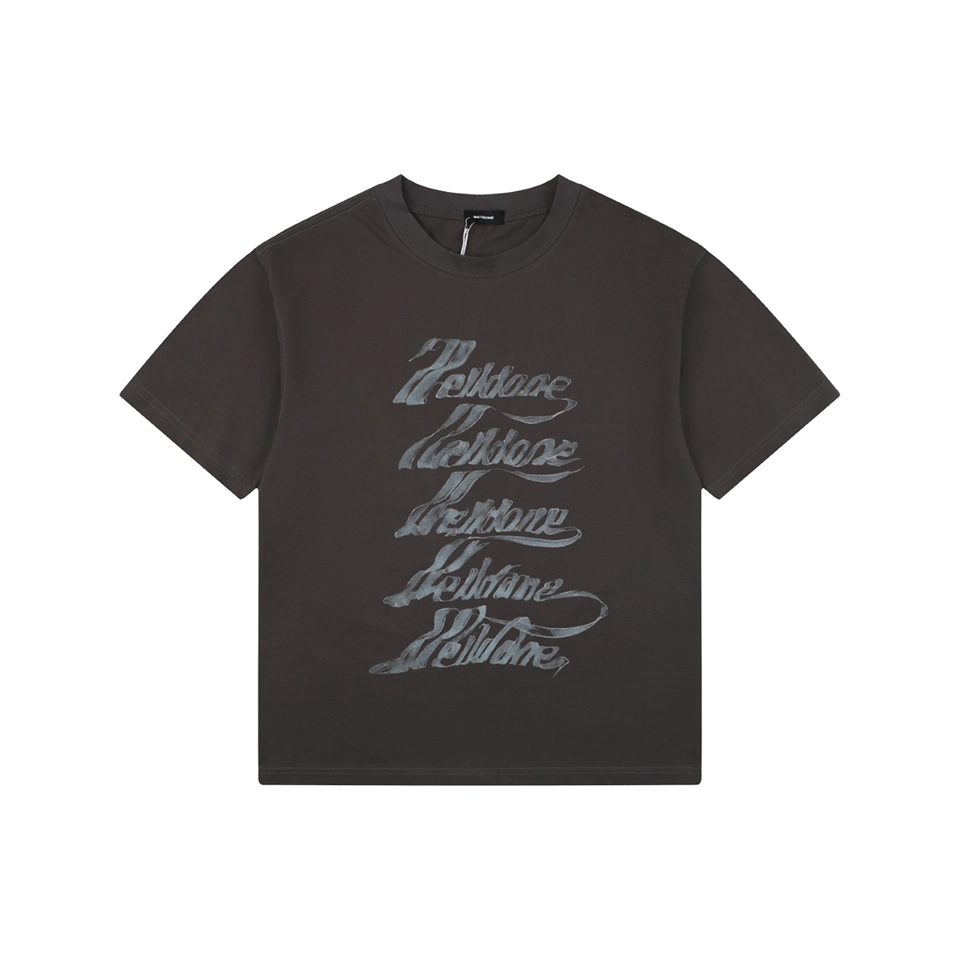 We11done Five-Line Script Logo T-Shirt Black Front view