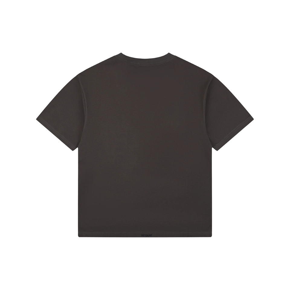We11done Five-Line Script Logo T-Shirt Black back view
