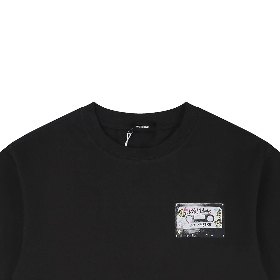 We11done Hand-Drawn Cassette Graphic T-Shirt Black