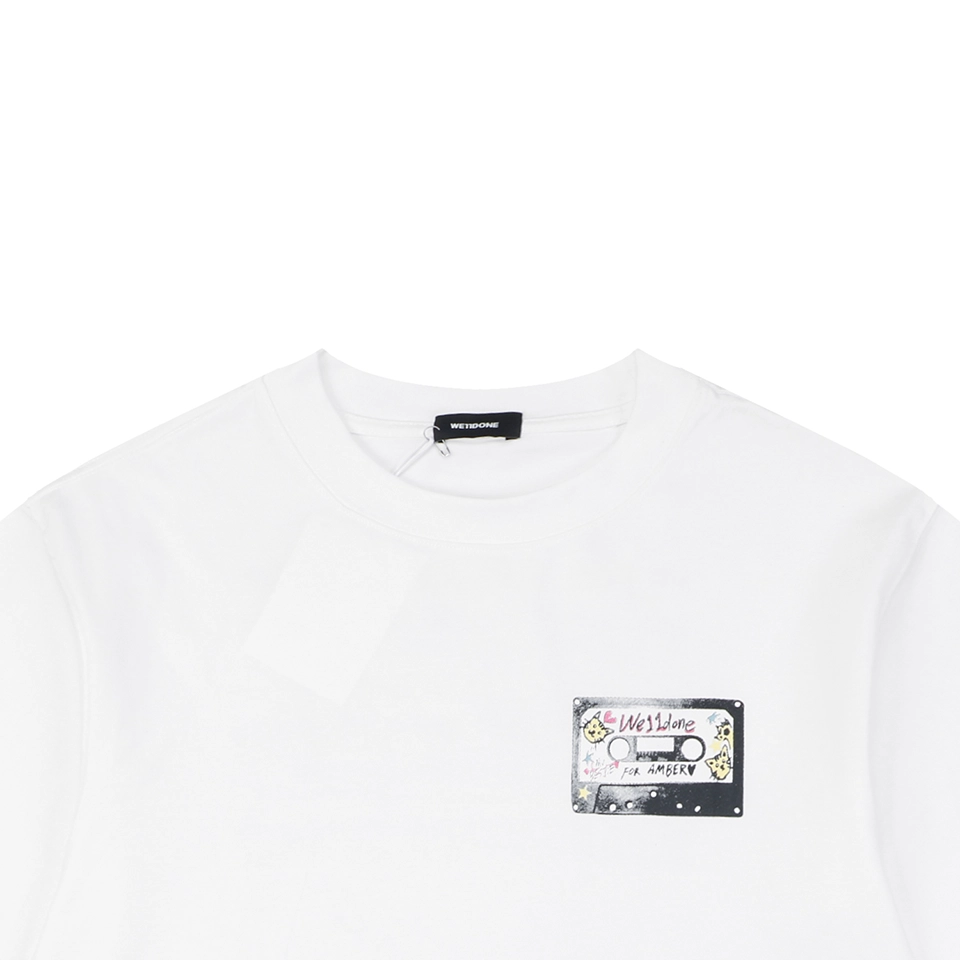 We11done Hand-Drawn Cassette Graphic T-Shirt White