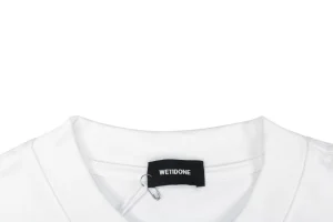 We11done Hand-Drawn Cassette Graphic T-Shirt White Collar