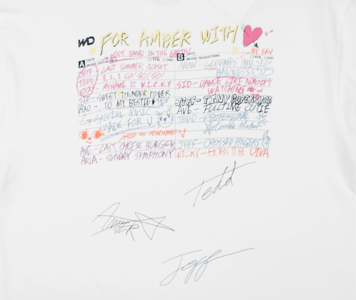 We11done Hand-Drawn Cassette Graphic T-Shirt White Back Print