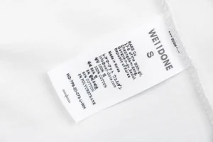 We11done Hand-Drawn Cassette Graphic T-Shirt White Wash label