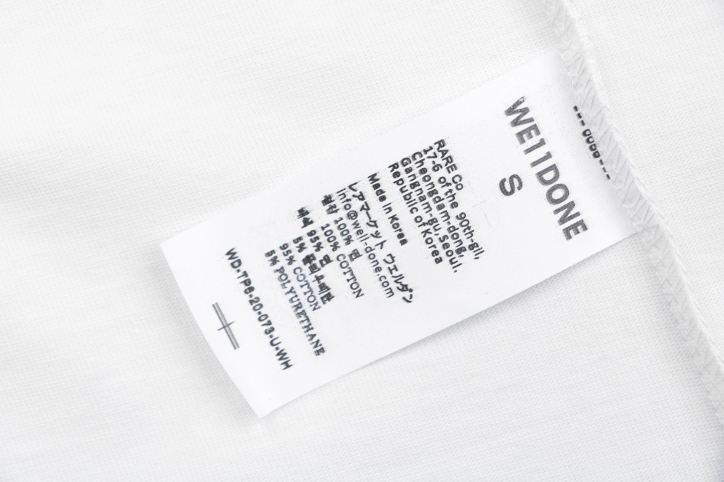 We11done Hand-Drawn Cassette Graphic T-Shirt White Wash label