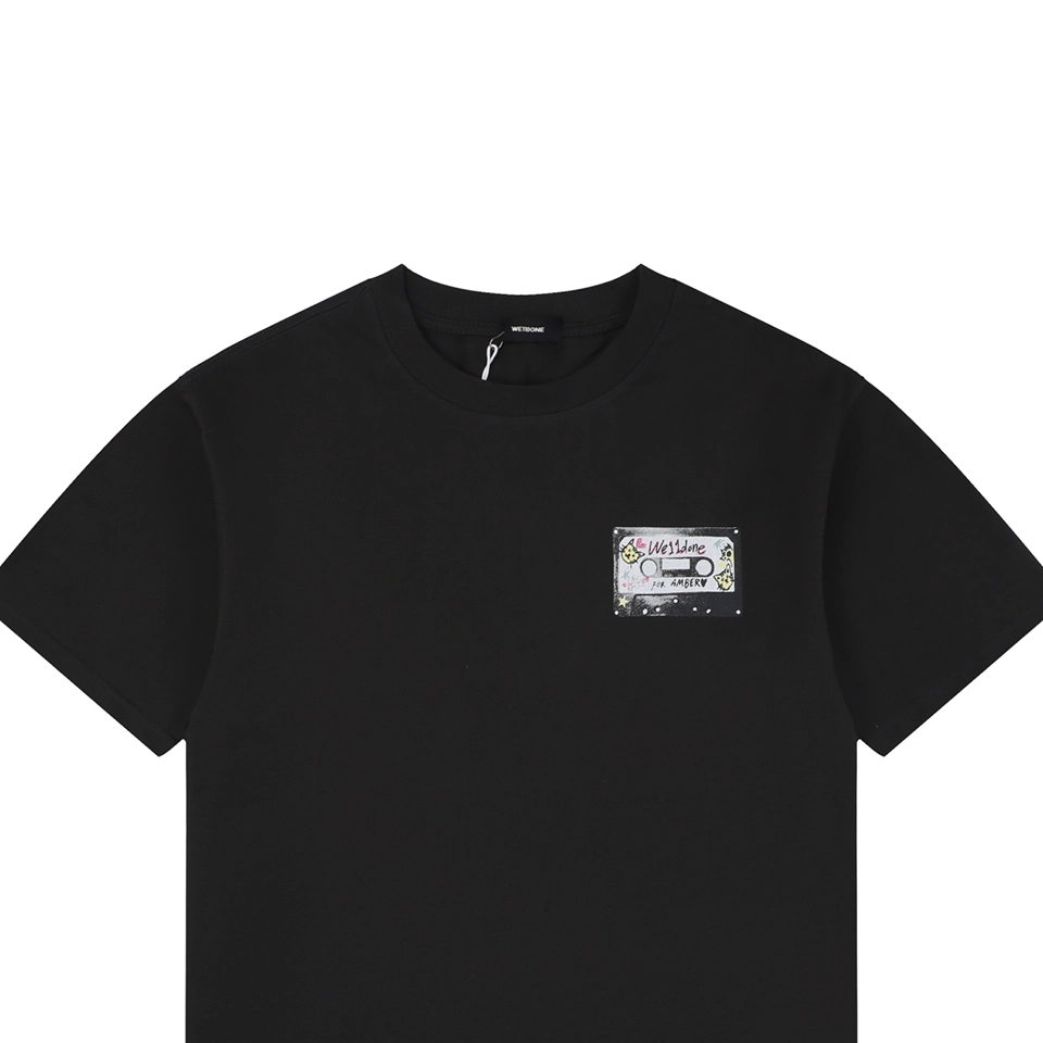 We11done Hand-Drawn Cassette Graphic T-Shirt Black