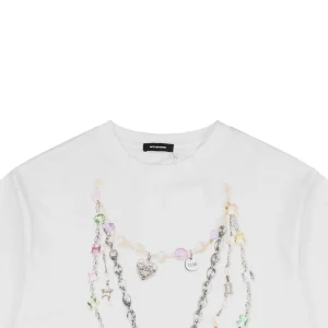 We11done Necklace Graphic T-Shirt White