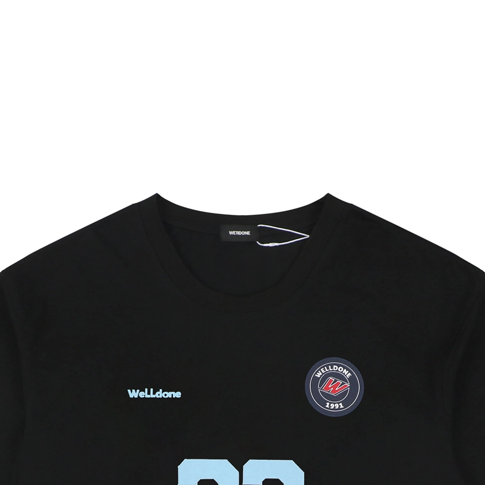 We11done Number 23 Graphic T-Shirt Black