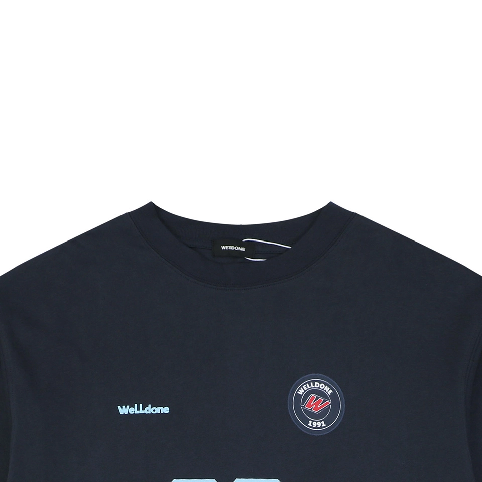 We11done Number 23 Graphic T-Shirt Navy