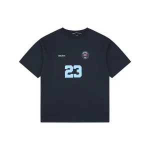 We11done Number 23 Graphic T-Shirt Navy Front view