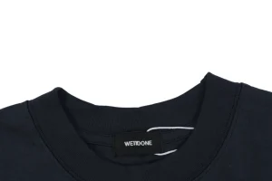 We11done Number 23 Graphic T-Shirt Navy Collar