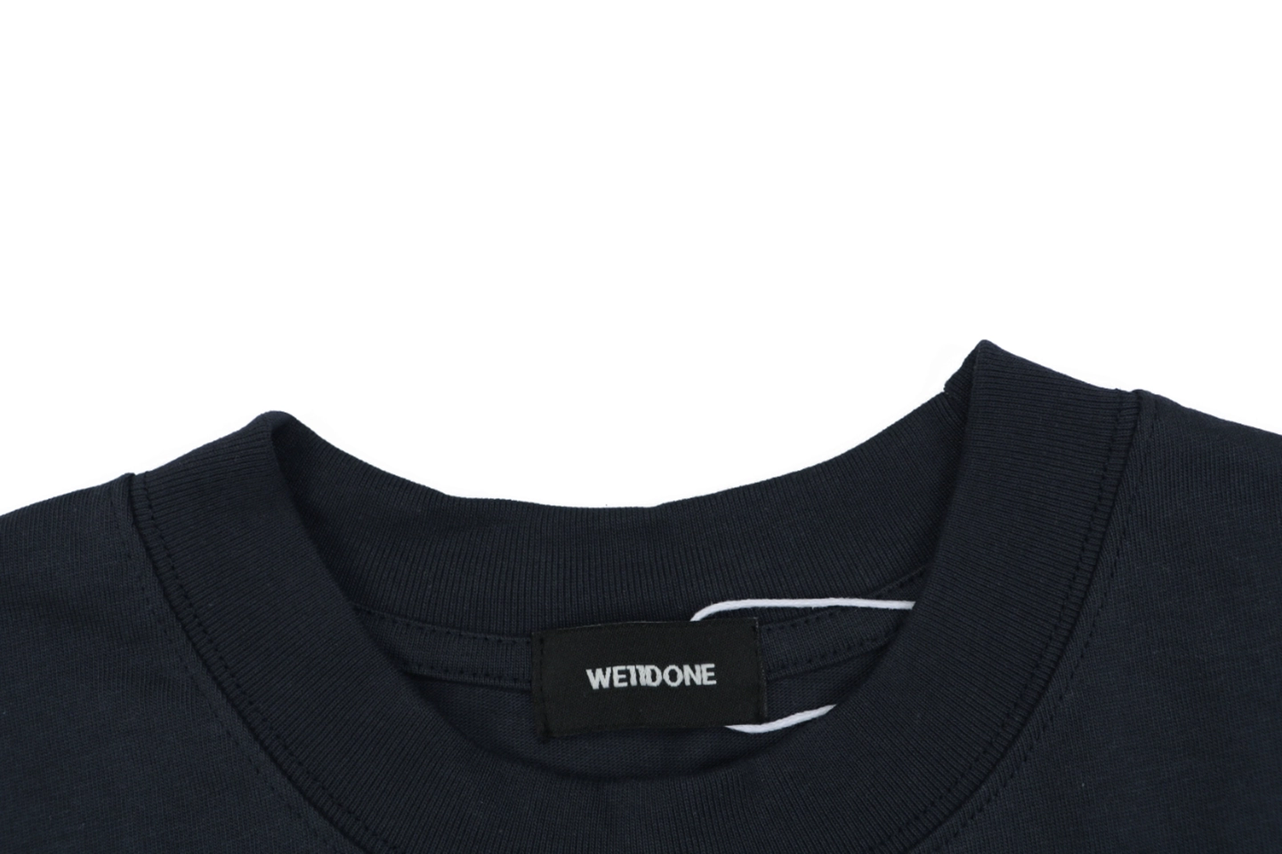 We11done Number 23 Graphic T-Shirt Navy Collar